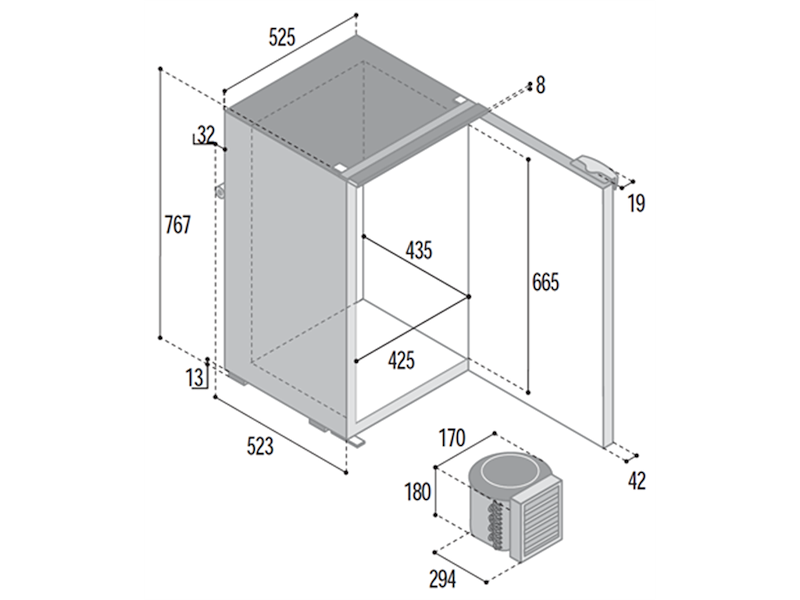 Frigorifero Vitrifrigo C130L