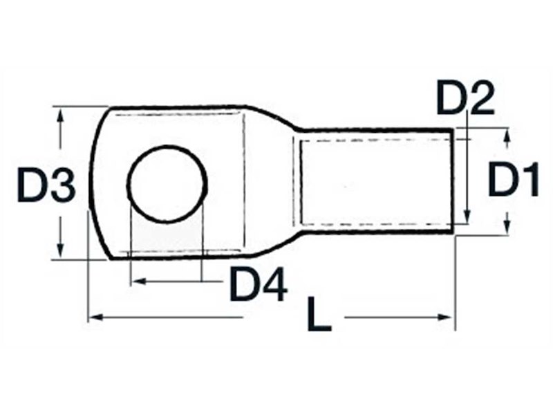 Capicorda di potenza in rame stagnato 