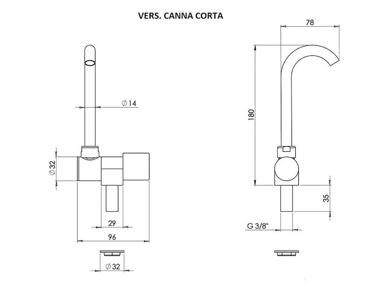 Rubinetto Flush - acqua fredda -