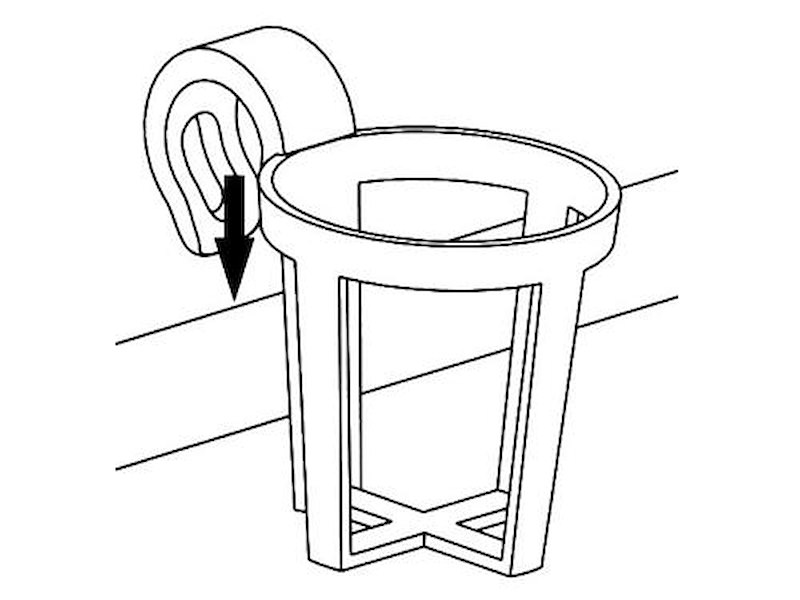 Portabicchiere con attacco per tubo - 3 pezzi -
