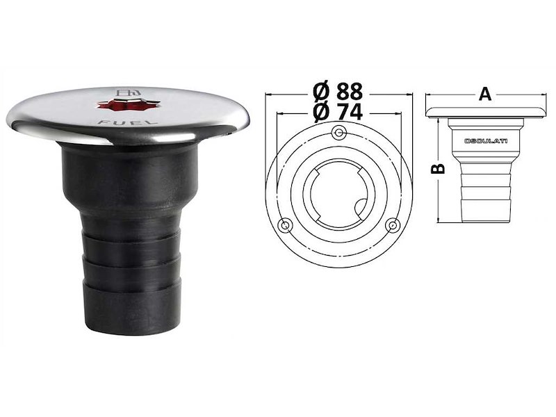 Tappi imbarco Clever in composito + inox