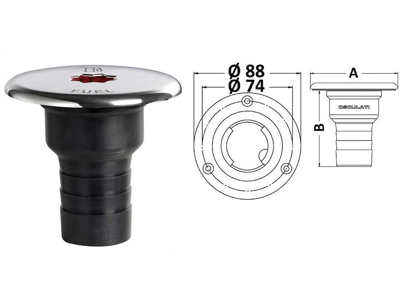 Tappi imbarco Clever in composito + inox