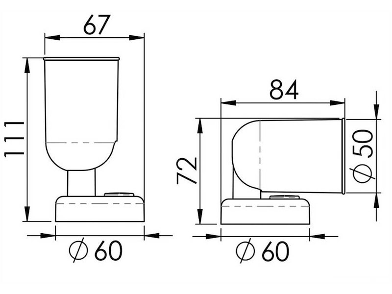 Faretto a LED in ABS nero da lettura