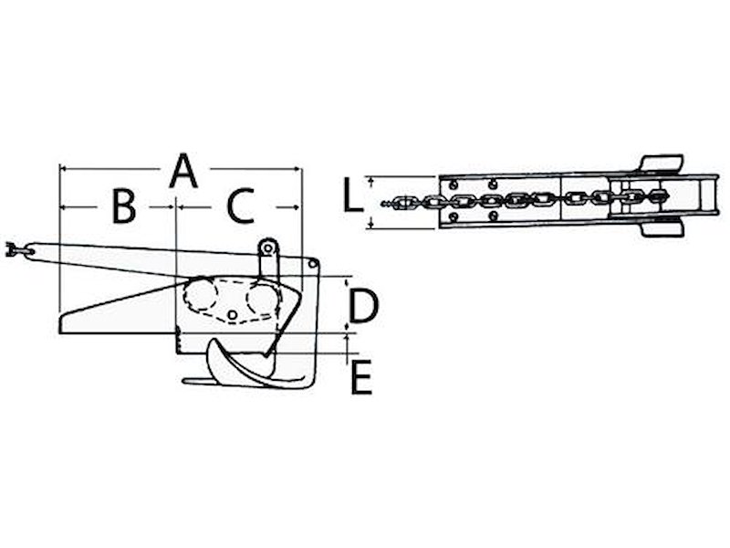 Musone di prua basculante in lega leggera