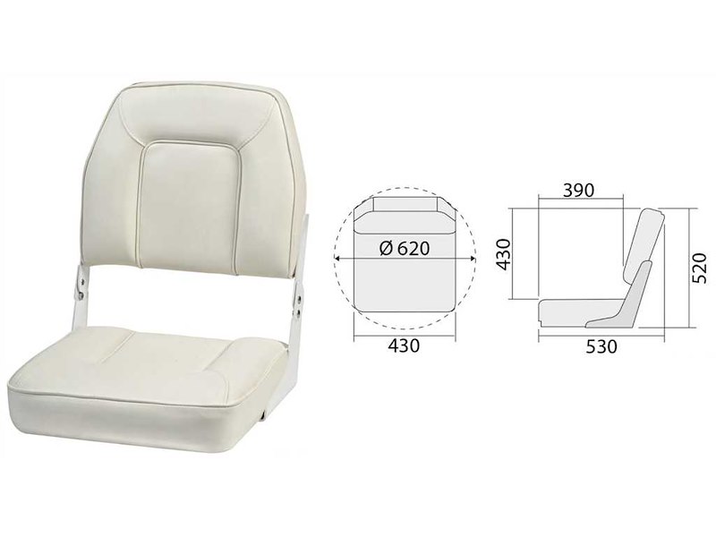 Sedile con schienale ribaltabile Deluxe