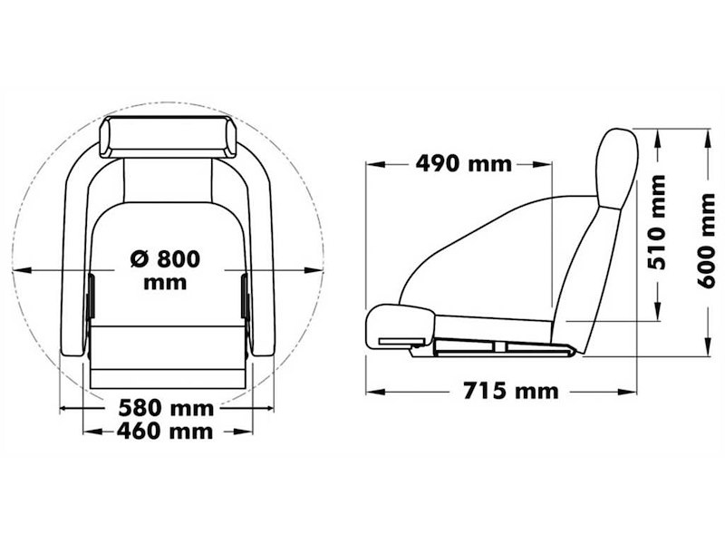 Sedile di guida anatomico H54