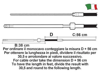Mono cavo Ultraflex M58 per timonerie T67