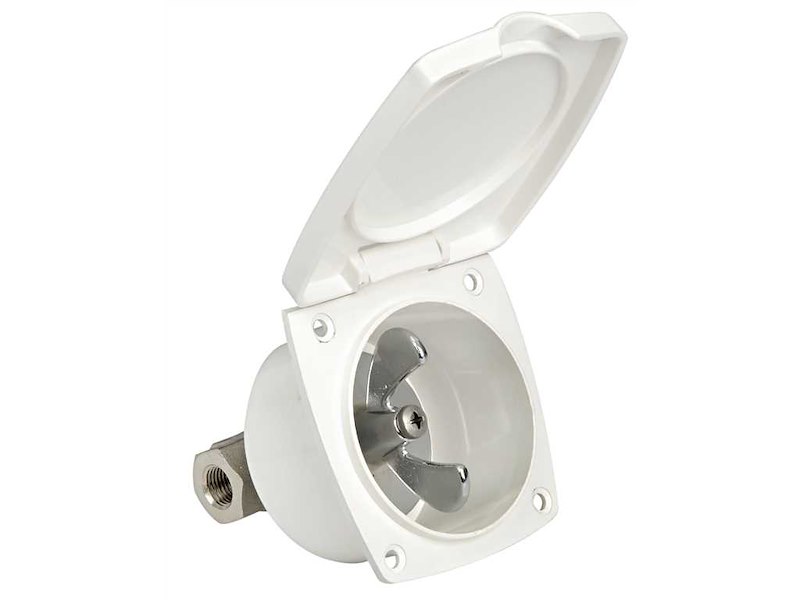 Rubinetto carburante con contenitore