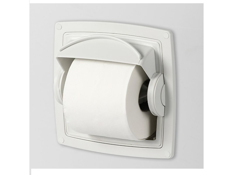 Porta rotolo carta igienica a tenuta stagna a semi-incasso
