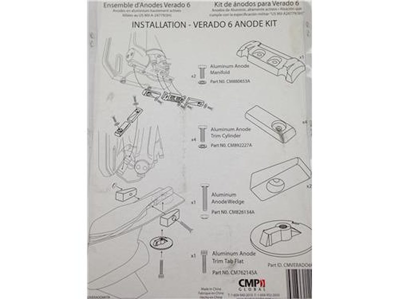 Kit anodi per Mercury Verado 