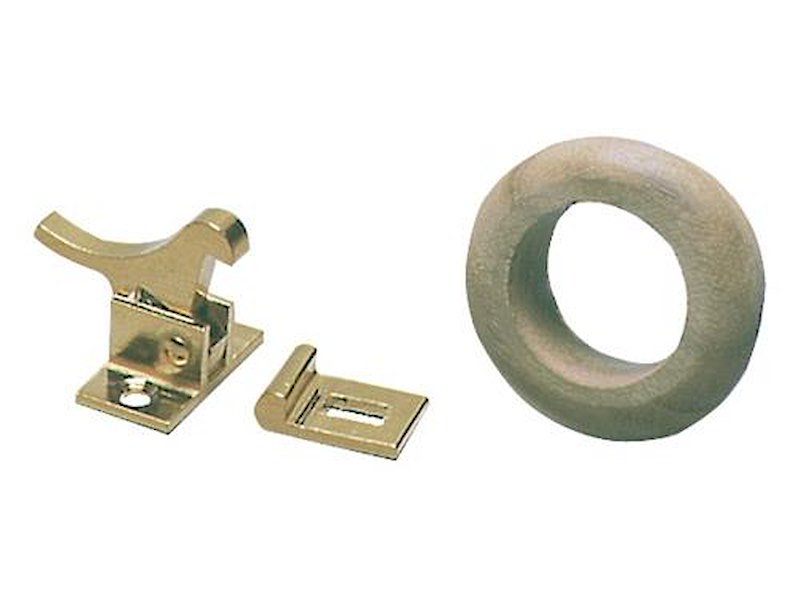 Chiusura a molla in ottone e Teak