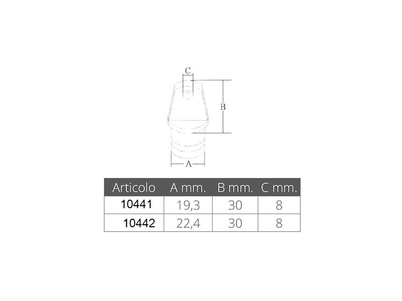 Giunto maschio per tubi inox 