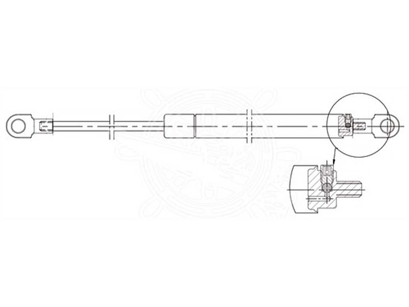 Molla a gas in acciaio inox a taratura regolabile