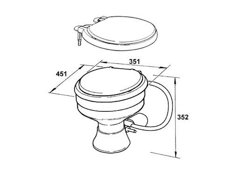 Wc elettrico Jabsco - 12 volt -