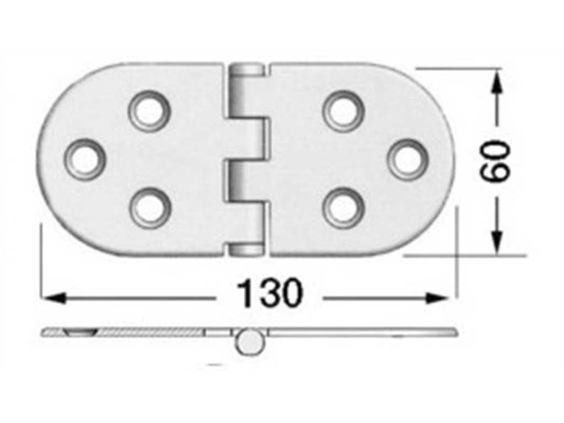 Cerniere acciaio inox Spessore 3 mm. Heavy Duty