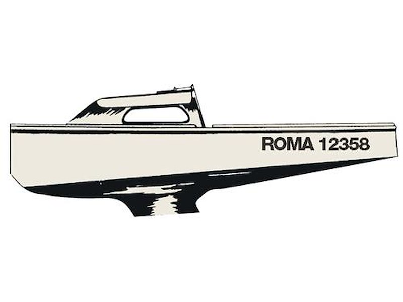 Lettere NERE in plastica autoadesive Targa