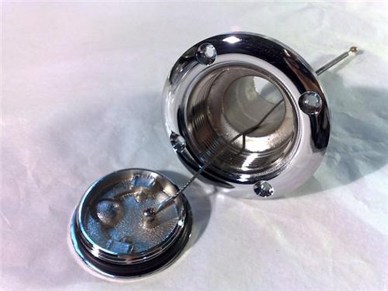 Tappi imbarco in ottone cromato - maniglia a ribalta -