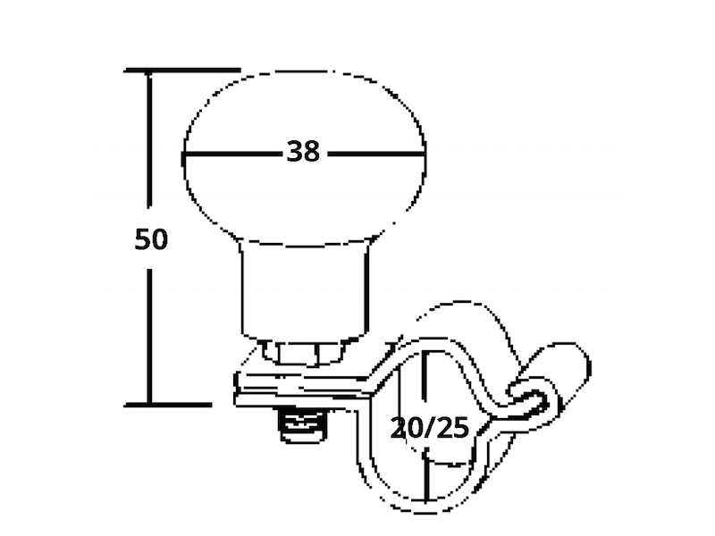 Pomolo per volante in acciaio