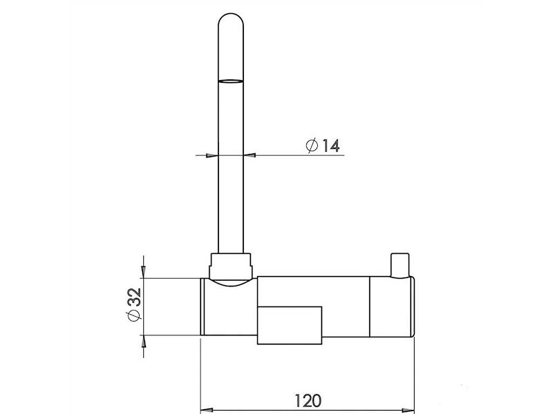 Rubinetto Mixer canna corta