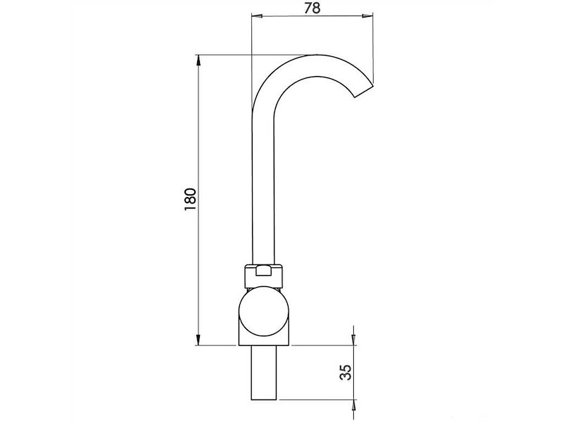 Rubinetto Mixer canna corta