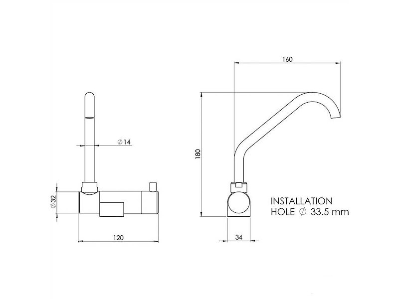 Rubinetto Mixer canna lunga