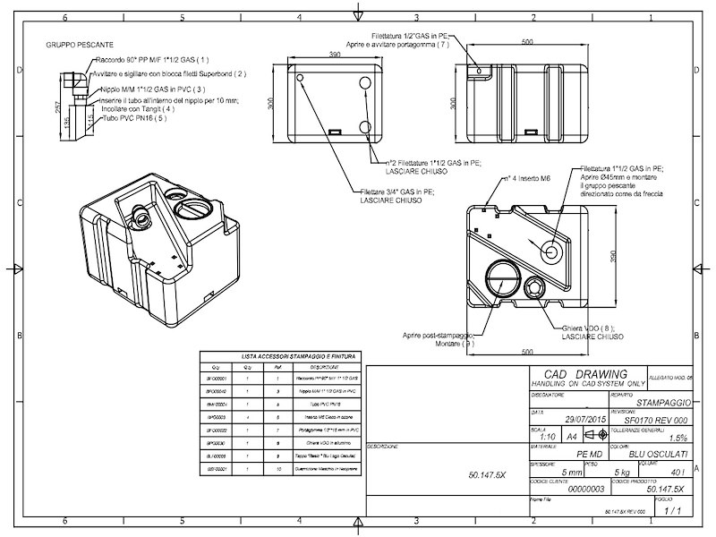 Serbatoio acque nere completi di maceratore - Orizzontali -