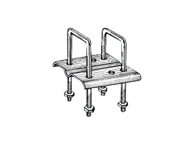 Piastra per fissaggio tubo carrello