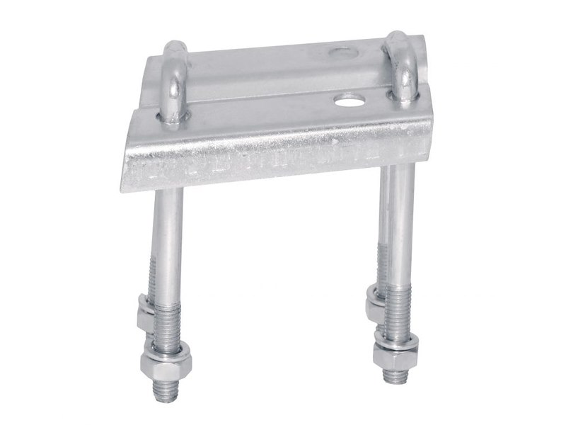 Piastra per fissaggio tubo carrello