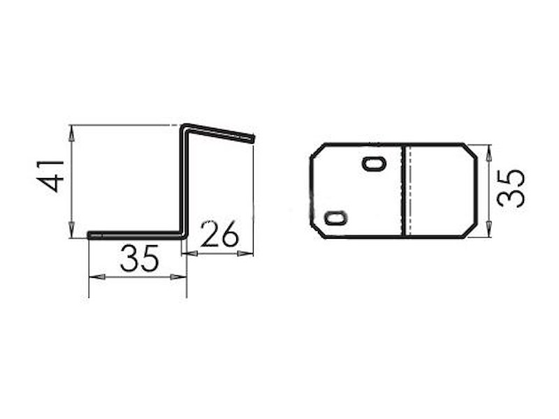 Staffa per fissaggio serbatoio acque nere