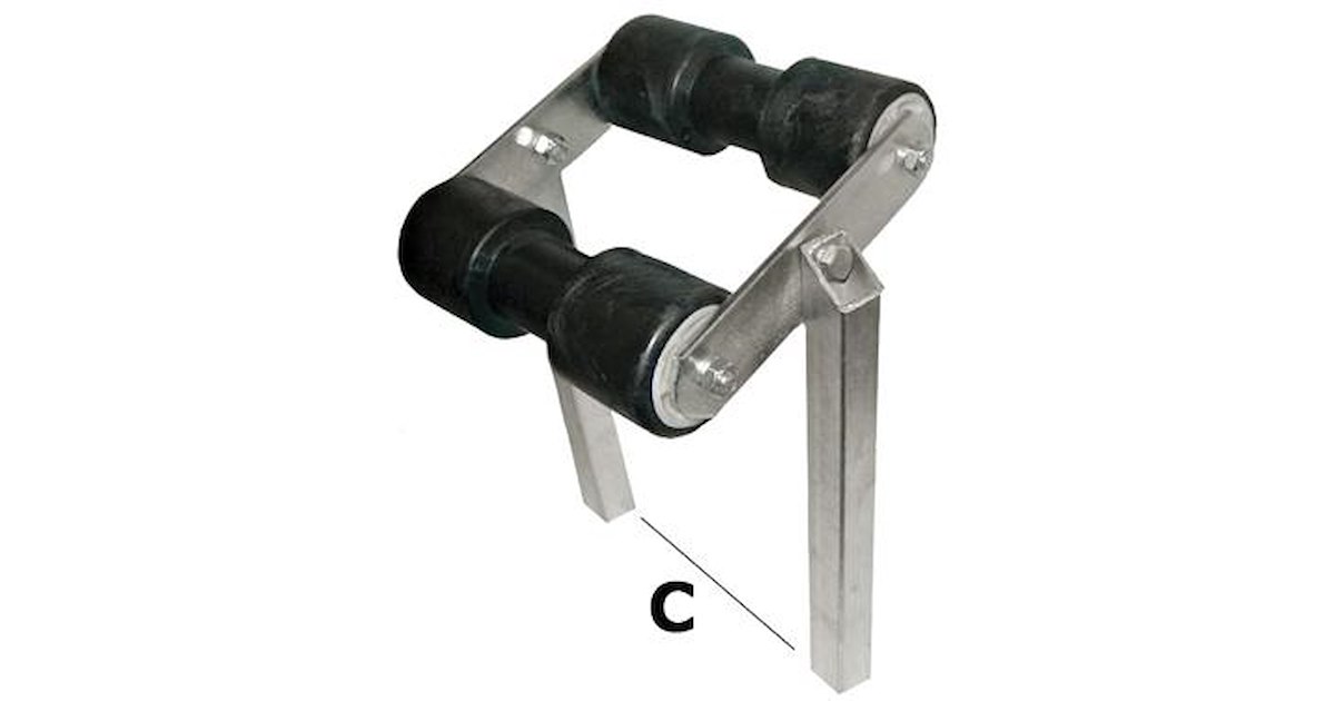 Osculati Rullo Basculante Centrale - Tubo Oscillante Per Barche, Sezione 30x30 Mm