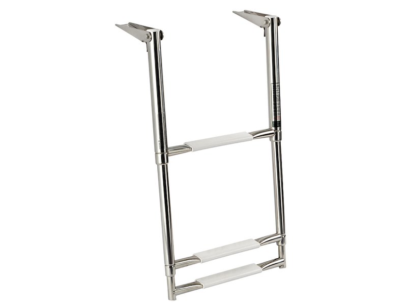 Scaletta telescopica sopra plancetta 