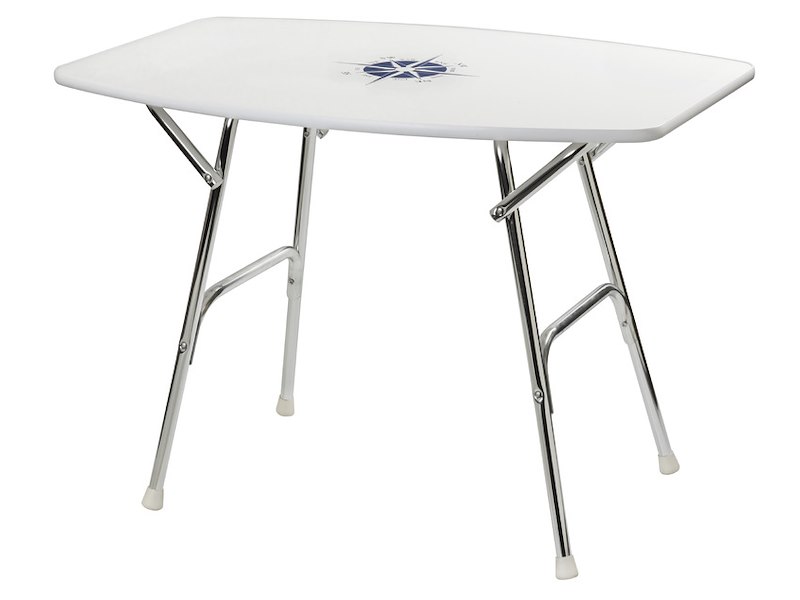 Tavolo pieghevole  95 x 66 x 70H cm con decoro marino