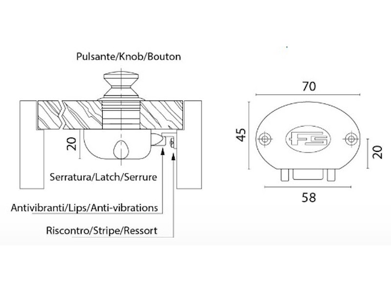 Scrocchetti per sportelli e ante