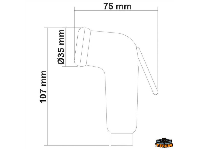 Doccetta a telefono con levetta 