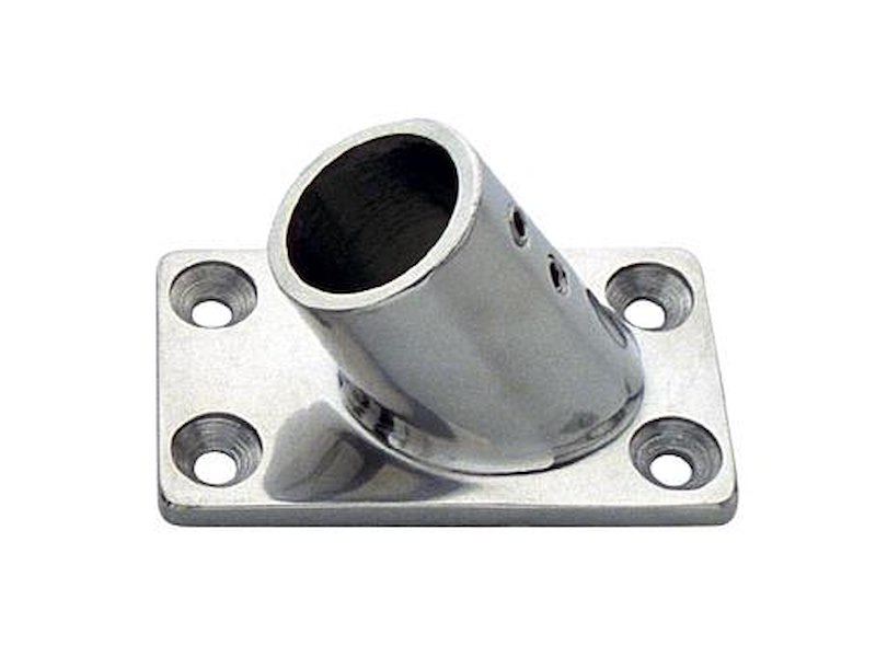 Basetta rettangolare battagliole in acciaio inox da fusione 