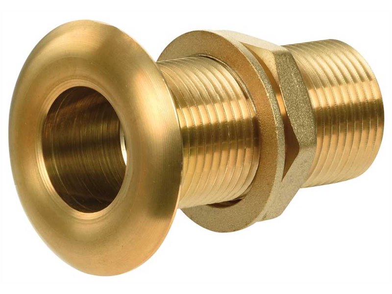 Scarico a mare filettato in ottone