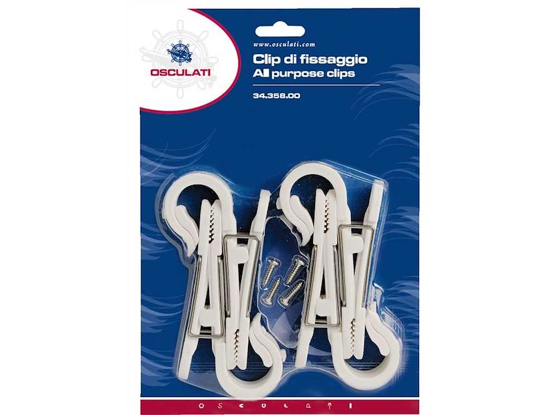 Clip per fissaggio oggetti vari - 4 pz