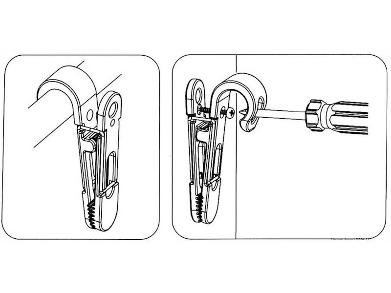 Clip per fissaggio oggetti vari - 4 pz