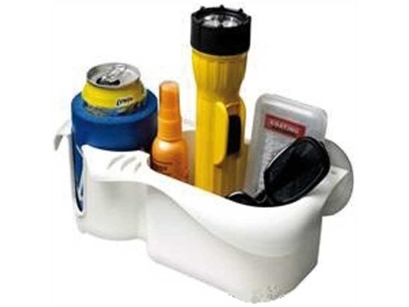 Vano portaoggetti e porta esche in plastica bianca 