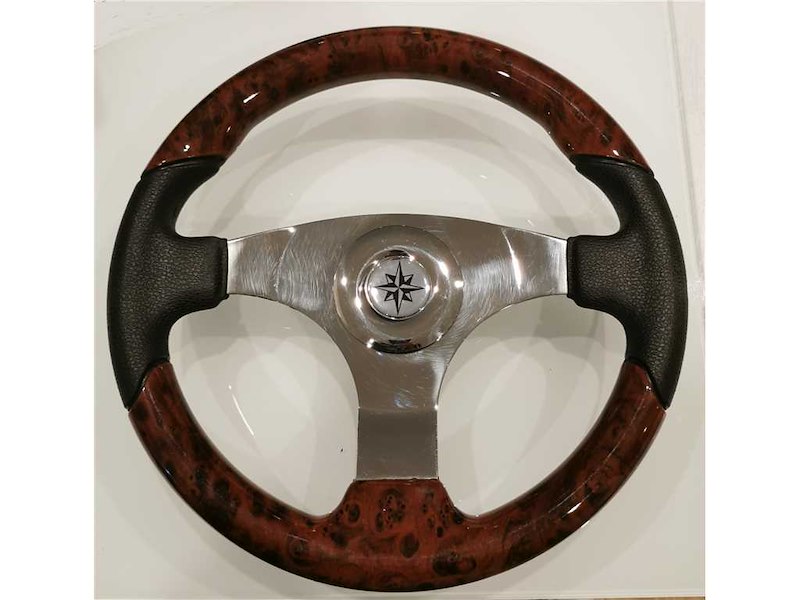 Volante Technic acciaio e radica