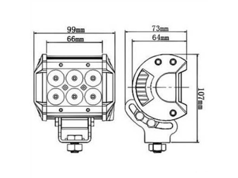 Proiettore a 6 Led impermeabile