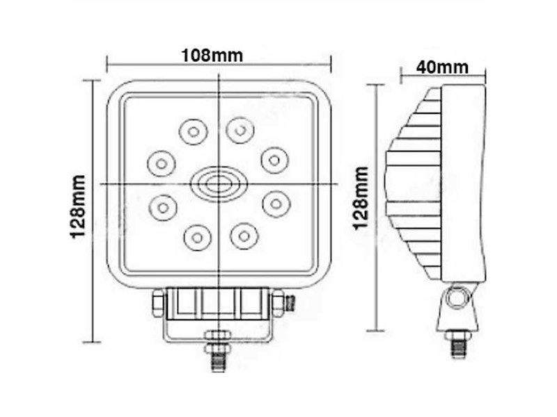 Proiettore a 9 Led impermeabile
