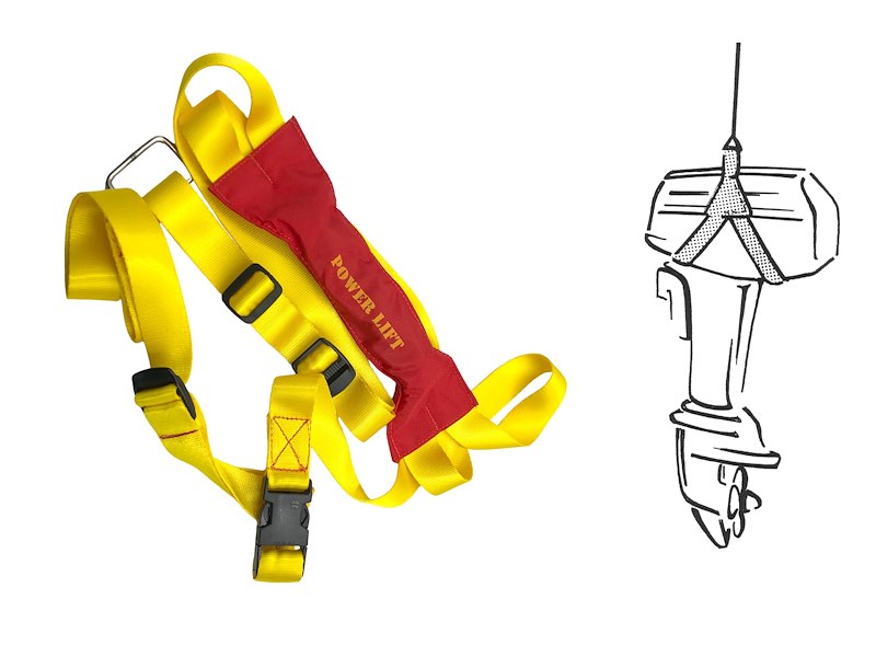 Imbragatura di sollevamento per fuoribordo