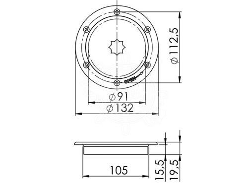 2 Tappi Di Finitura Tondi A Coste Per Tubi – Diametro Esterno 1,25'' – Colore Nero – Nuovi