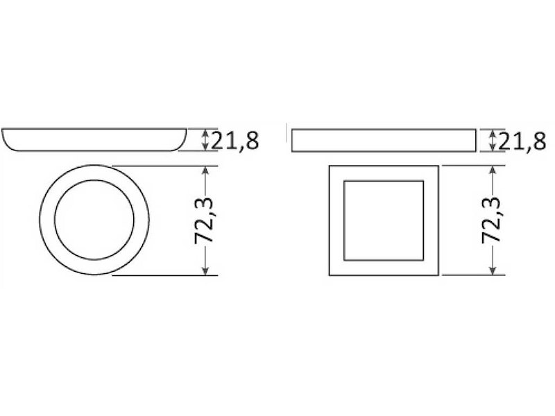 Plafoniera LED ad incasso ridotto Aruba