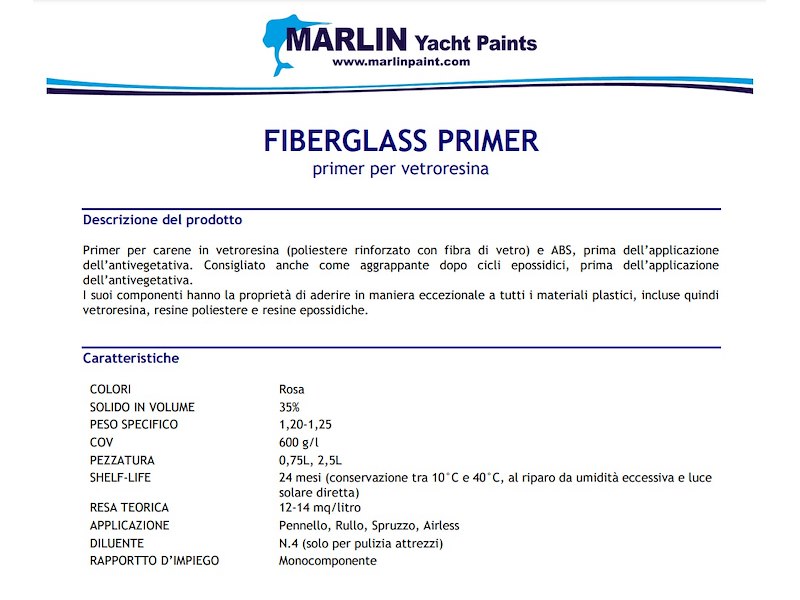 Fiberglass Primer Marlin Pesle Marine Paints
