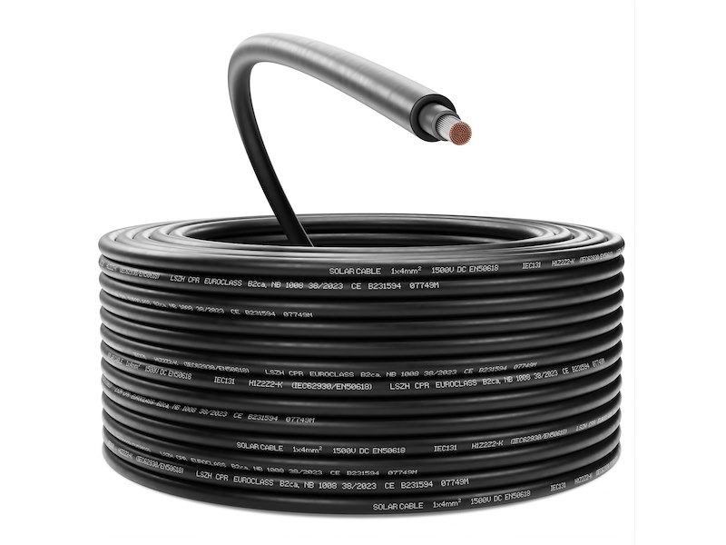 Cavo per pannello solare - Nero - 