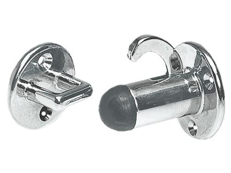 Fermaporte in ottone cromato 