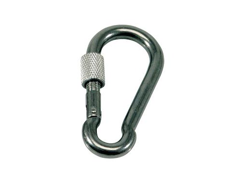 Moschettoni con chiusura in acciaio inox Aisi 316 