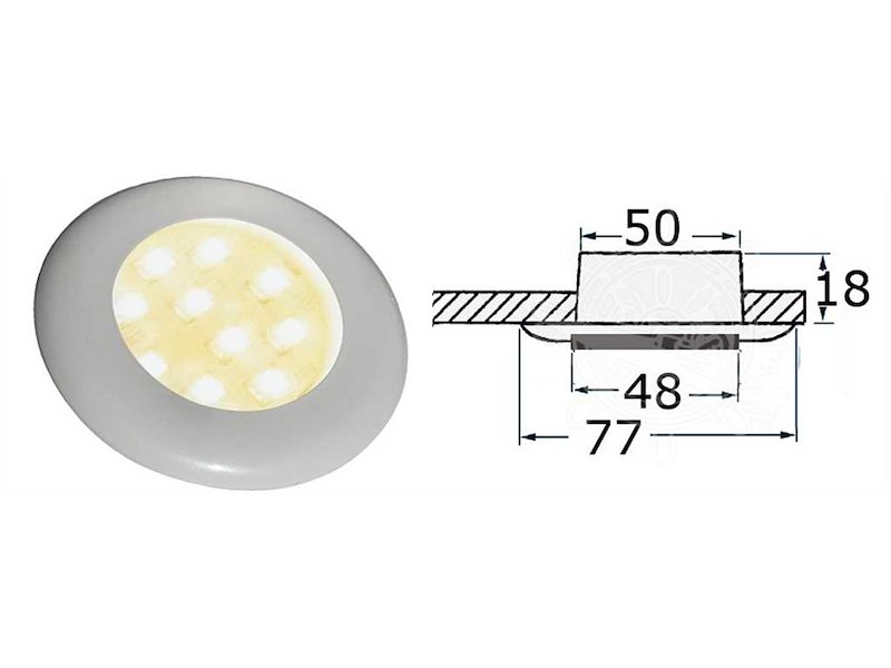 Plafoniera alogena da incasso BATSYSTEM Nova Classic